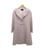 コート ジャケット ロング リボン フーディ ピンク 2 約M