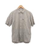 バーバリーズ Burberrys シアサッカーシャツ 半袖 チェック M オレンジ系