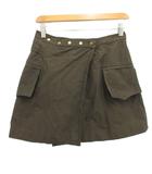 ガブリエルチェルシー The Gabriele Chelsea ミニスカート ポケット y2k 巻き風 茶 ブラウン 約M