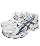 アシックス asics 美品 GEL-NIMBUS 9 ゲル ニンバス 9 スニーカー ローカット シューズ 靴 24.5cm グレー 1202A278