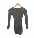 ザラ ZARA ニットワンピース 長袖 ひざ丈 S グレー