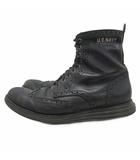 コールハーン COLE HAAN US.NAVY ×SOPHNET ソフネット ウイングチップ レースアップ ブーツ レザー 黒 ブラック US8 26cm