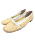 リーガル REGAL フラットシューズ パンプス スリッポン 編み込み 24.5cm 黄 イエロー ■YHS9