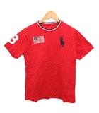 ポロ ラルフローレン POLO RALPH LAUREN Tシャツ 半袖 ポニー刺繡 アメリカ国旗 赤 レッド M