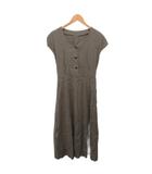 イエナ IENA リネンワンピース ノースリーブ マキシ ロング 麻 リネン 36 カーキ 18-040-900-8000-3-0 ■YHS10