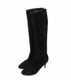 コールハーン COLE HAAN ロングブーツ ヒールブーツ スエード ハイヒール ピンヒール 5 1/2B 22.5cm 黒 ブラック ■YHS9