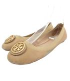 トリーバーチ TORY BURCH バレエシューズ フラットシューズ パンプス ロゴ金具 5 1/2M ベージュ ■YHS9