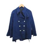 ショートコート トレンチコート ダブル 紺  ネイビー