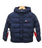 トミーヒルフィガー TOMMY HILFIGER 中綿ジャケット フード ジップアップ ブルゾン ロゴ刺繍 S 6-7 紺  ネイビー 71J0196