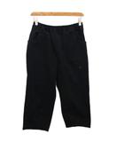 ワイズフォーリビング Y's for living クロップドパンツ パジャマ ストレート 黒 ブラック