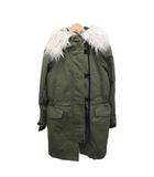 ダブルスタンダードクロージング ダブスタ DOUBLE STANDARD CLOTHING 17AW モッズコート ミリタリー ライナー ファー付 カーキ 36　■TC