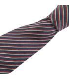 シャネル CHANEL ネクタイ レギュラータイ ストライプ フォーマル 紺  ネイビー マルチカラー