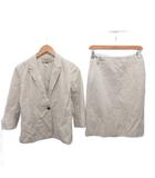 スカートスーツ セットアップ テーラードジャケット タイトスカート ひざ丈 1B シングル 3 ベージュ