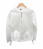 ダブルスタンダードクロージングヒム D/him. パーカー ジップアップ ジャケット メッシュ ワンポイント刺繍 白 ホワイト 44