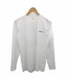 パタゴニア Patagonia ロンT Tシャツ カットソー 長袖 ロゴ プリント S 白 ホワイト 45370 ■IBO90
