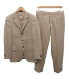 プラダ PRADA 2010年製 リネンスーツ セットアップ テーラードジャケット スラックス シングル 3B ストレート 麻 リネン 44R ベージュ 0000ET-C6889-00002 ■IBO90