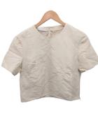 プラダ PRADA カットソー ブラウス 半袖 絹 シルク混 42 ベージュ ■IBO90