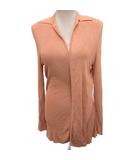 グッチ GUCCI シャツカーディガン ニット 長袖 サーモンピンク ■IBO90