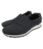 プラダ PRADA スニーカー スリッポン ローカット シューズ 靴 ナイロン 7 26cm 黒 ブラック ■IBO90