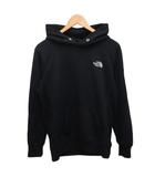 ザノースフェイス THE NORTH FACE NT12141 スクエアロゴフーディー スウェット プルオーバー パーカー 黒 ブラック 約M ■IBO90