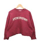 ページボーイ PAGE BOY トレーナー スウェット プリント 短丈 赤系 レッド F ■IBO90