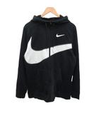 ナイキ NIKE パーカー スウェット ジップアップ ビッグロゴ 黒 ブラック M ■IBO90