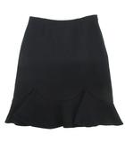 プラダ PRADA 2011年製 フレアスカート タイトスカート ひざ丈 ウール 40S 黒 ブラック ■IBO90