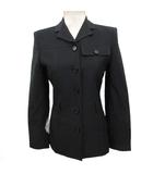 プラダ PRADA ジャケット ブレザー ブルゾン ステンカラー パワーショルダー 5B 40 黒 ブラック ■IBO90