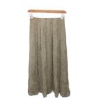 ジョルジオアルマーニ GIORGIO ARMANI フレアスカート ミモレ ロング 総柄 36 ベージュ ■IBO90