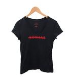 アルマーニエクスチェンジ A/X ARMANI EXCHANGE Tシャツ カットソー 半袖 Vネック ロゴプリント M ダークネイビー 8NYTDC YJG3Z ■IBO90