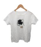 アルマーニエクスチェンジ A/X ARMANI EXCHANGE プリントTシャツ カットソー 半袖 アニマル柄 S 白 ホワイト ■IBO90