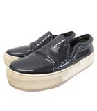 セリーヌ CELINE スリッポン スニーカー ローファー ローカット パテントレザー 35 22cm 黒 ブラック ■IBO90