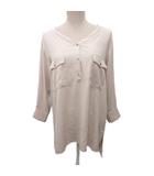 ガリャルダガランテ GALLARDAGALANTE マットツイルブラウス シャツ 長袖 ベージュ F ■IBO90