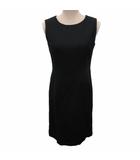 ユキトリイ YUKI TORII ワンピース ノースリーブ ミモレ ロング 絹 シルク混 ウール 9 黒 ブラック 51100405 ■IBO90