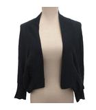 リネンカーディガン ニット 長袖 ドルマン 麻 リネン 2 黒 ブラック 12-2303002 ■IBO90