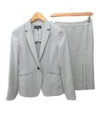 インディヴィ INDIVI スカートスーツ セットアップ フォーマル テーラードジャケット タイトスカート ブレザー シングル 1B ひざ丈 36 40 グレー 127-78026