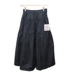 タグ付き ソフトボーンスカート フレアスカート ミモレ ロング S インディゴ 9A305