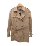 トレンチコート ミドル丈 ハーフ丈 ライナー付き 36 ベージュ