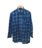 ガイジンメイド GAIJIN MADE ネルシャツ 長袖 オンブレチェック 青 ブルー S ■IBO90