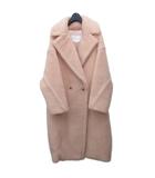 マックスマーラ MAX MARA 美品 テディベアコート テッドガール ロング丈 アルパカ 絹 シルク混 ウール M ライトピンク 101105216