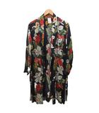 ミスタージェントルマン MR.GENTLEMAN ガウンシャツ ガウンカーディガン 長袖 ロング丈 アロハ 総柄 S 紺  ネイビー マルチカラー MGM-SH17