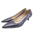 プラダ PRADA パンプス ポインテッドトゥ ローヒール エナメル 35.5 22.5cm 紫 パープル ■IBO91