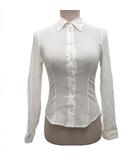 プラダ PRADA シャツ 長袖 ブラウス 38 アイボリー P4041 ■IBO91