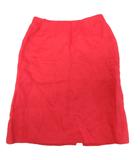 プラダ PRADA タイトスカート リネンスカート ひざ丈 麻 リネン100% 38 赤 レッド P1809U ■IBO90