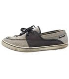 デッキシューズ スニーカー シューズ ローカット 26.5cm グレー ■IBO91