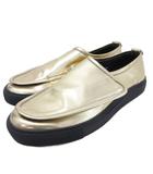 コムデギャルソンオムプリュス COMME des GARCONS HOMME PLUS タグ付き ローファー スリッポン スニーカー シューズ ローカット 靴 メタリック 25cm ゴールドカラー PZ-K108-001-1-2 ■IBO91