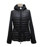 モンクレール MONCLER SHARI GIUBBOTTO ダウンジャケット ブルゾン フード ダブルジップ ロゴジップ 切替 1 黒 ブラック 310934633900 ☆AA★