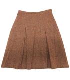 トッカ TOCCA フレアスカート ひざ丈 ウール 4 オレンジ マルチカラー SKTC-HA-1318