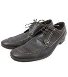 ドルチェ&ガッバーナ ドルガバ DOLCE&GABBANA レザーシューズ 革靴 ビジネスシューズ ポインテッド 7.5 ダークブラウン ■IBO91