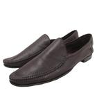 ボッテガヴェネタ BOTTEGA VENETA ローファー レザーシューズ スリッポン フラット ローヒール 革靴 皮革 40.5 茶 ブラウン ■IBO91